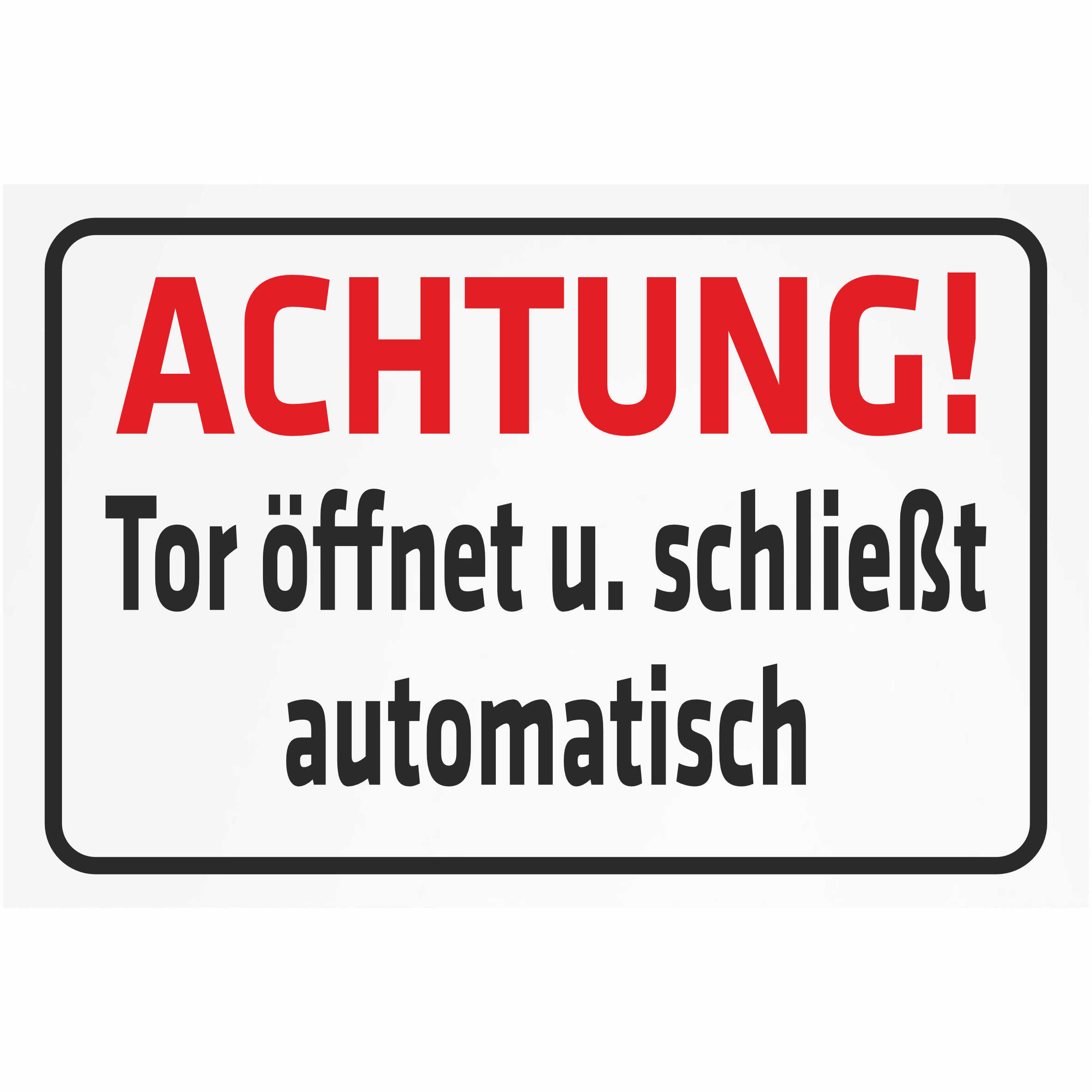 Schild Sicherheit - Vereinsgelnde - Achtung! Tor ffnet KPI-0289
