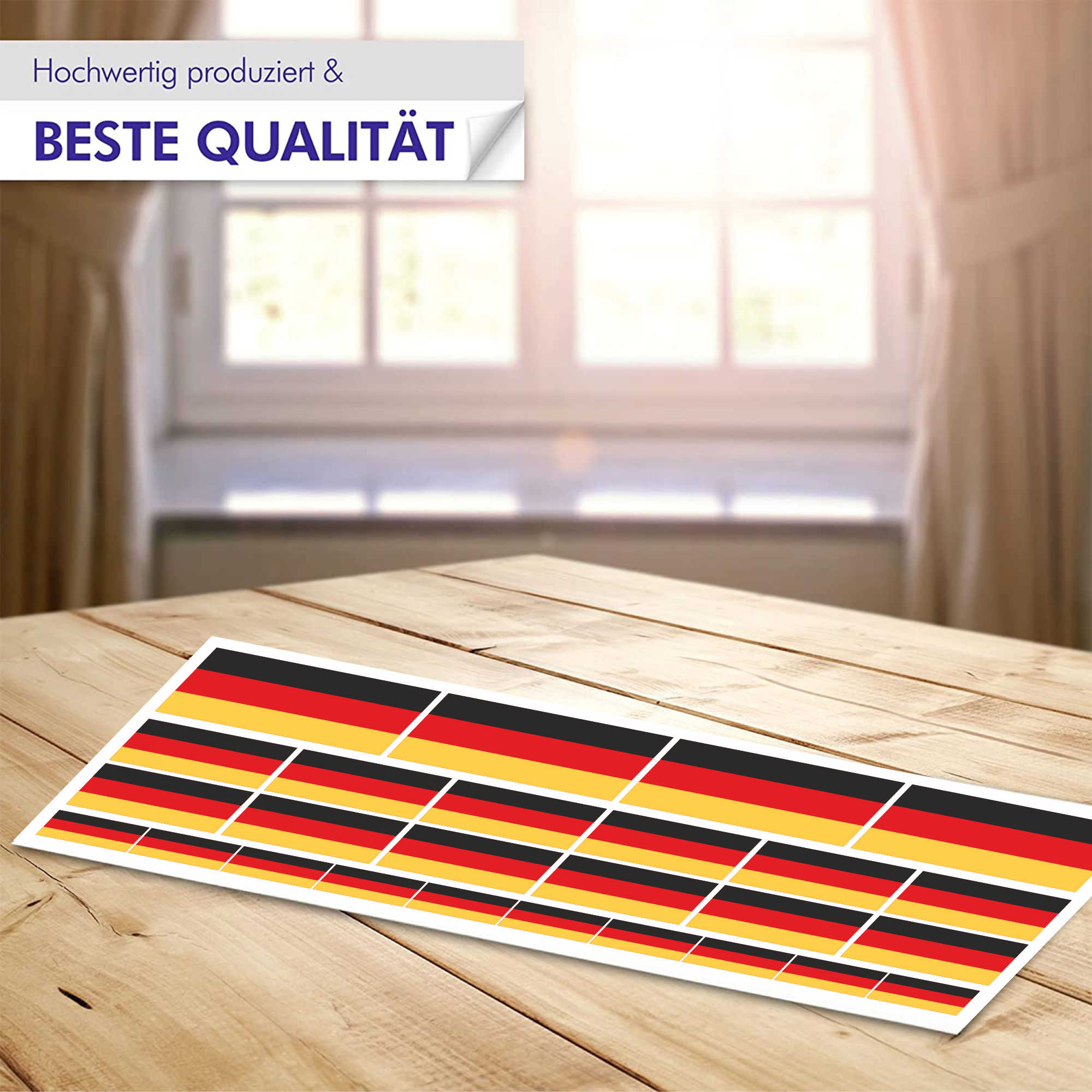 2 Packungen Deutschlandflaggen Als Banner – Je 9 M Mit 20 Flaggen, 14x21 Cm, Polyester (insgesamt 40 Flaggen)