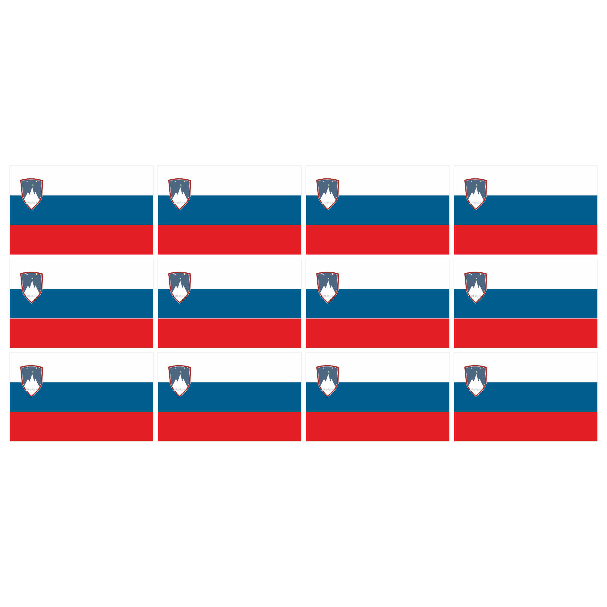 Länder S (S, Sch,St) - Fahne am Stab Slowenien gedruckt klein Pack